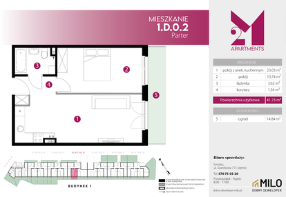 Mieszkanie w inwestycji: 2M Apartments etap IV