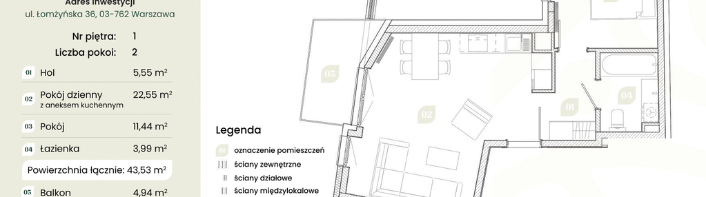 Mieszkanie w inwestycji: Łomżyńska Skwer