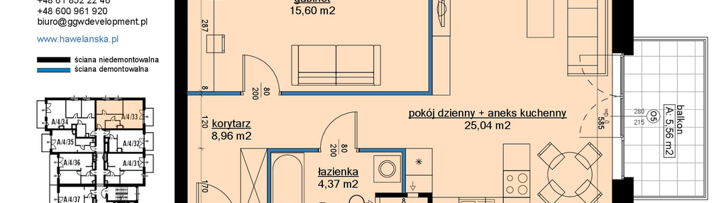 Mieszkanie w inwestycji: Osiedle Hawelańska etap III - bud. A