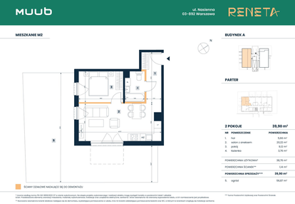 Mieszkanie w inwestycji: Reneta