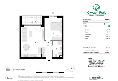 Mieszkanie w inwestycji: Oxygen Park etap III