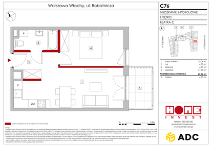 Mieszkanie w inwestycji: Zakątek Włochy