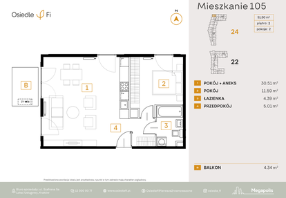 Mieszkanie w inwestycji: Osiedle Fi bud. 22, 24