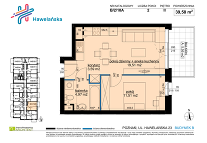 Mieszkanie w inwestycji: Osiedle Hawelańska etap III - bud. B