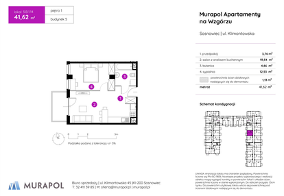 Mieszkanie w inwestycji: Murapol Apartamenty na Wzgórzu - bud. 4 i 5