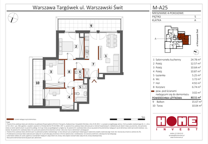 Mieszkanie w inwestycji: Warszawski Świt etap IV