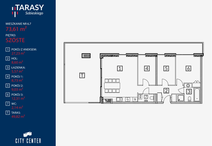 Mieszkanie w inwestycji: Tarasy Sobieskiego