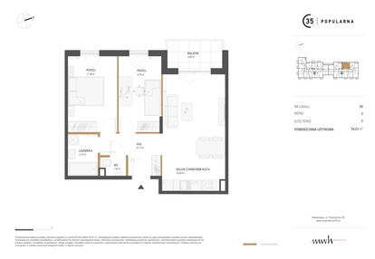 Mieszkanie w inwestycji: Popularna 35