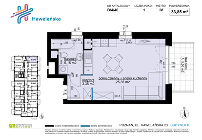 Mieszkanie w inwestycji: Osiedle Hawelańska etap III - bud. B