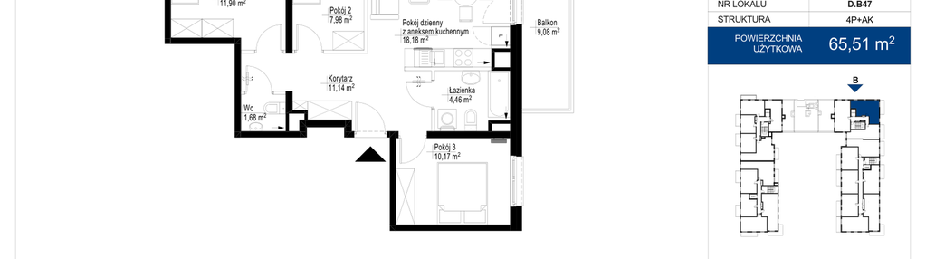 Mieszkanie w inwestycji: Wieruszowska D