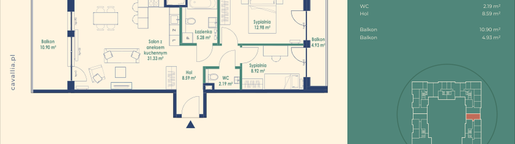 Mieszkanie w inwestycji: Cavallia