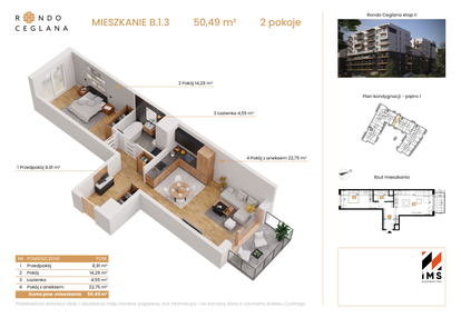 Mieszkanie w inwestycji: Rondo Ceglana etap II