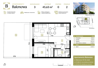 Mieszkanie w inwestycji: Apartamenty Balonowa