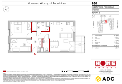 Mieszkanie w inwestycji: Zakątek Włochy
