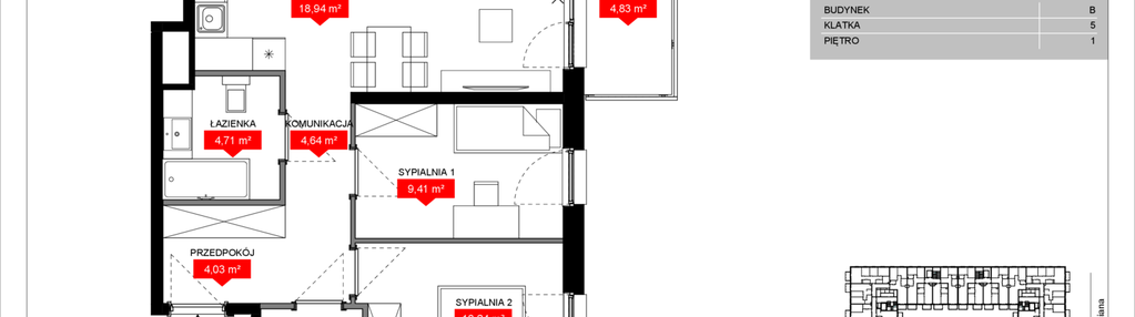 Mieszkanie w inwestycji: Osiedle Bociana 5