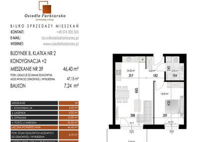 Mieszkanie w inwestycji: Osiedle Farbiarska