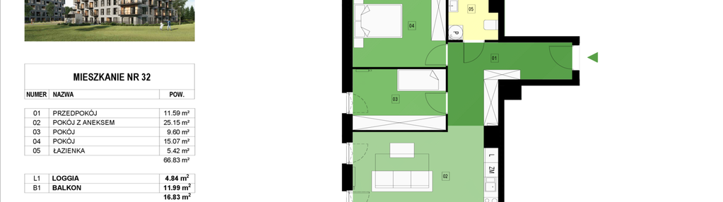 Mieszkanie w inwestycji: Panorama Kwiatkowskiego River II