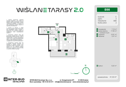 Mieszkanie w inwestycji: Wiślane Tarasy 2.0 budynek C