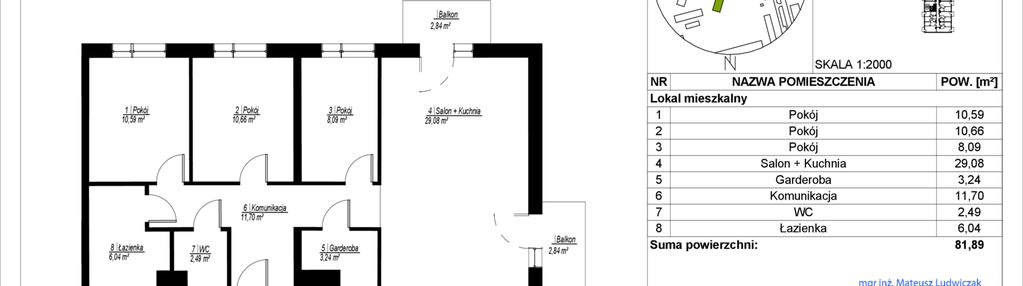 Mieszkanie w inwestycji: Jasielska 8C