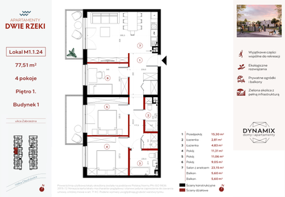 Mieszkanie w inwestycji: Apartamenty Dwie Rzeki