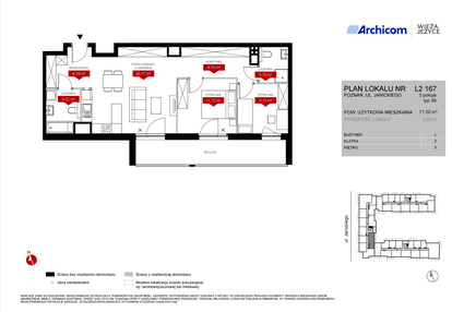 Mieszkanie w inwestycji: Wieża Jeżyce etap VI
