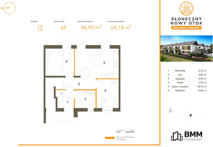 Mieszkanie w inwestycji: Słoneczny Nowy Otok - Malownicza Południe etap III