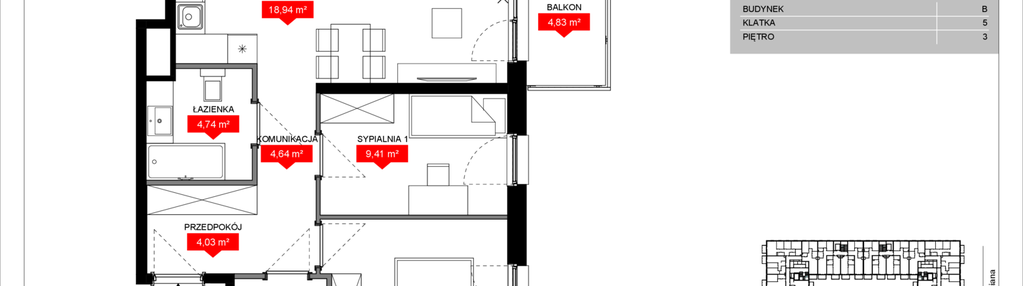 Mieszkanie w inwestycji: Osiedle Bociana 5