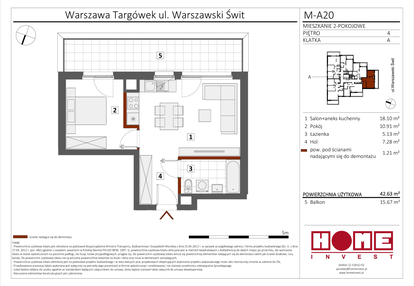 Mieszkanie w inwestycji: Warszawski Świt etap IV