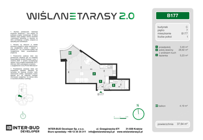 Mieszkanie w inwestycji: Wiślane Tarasy 2.0 budynek C