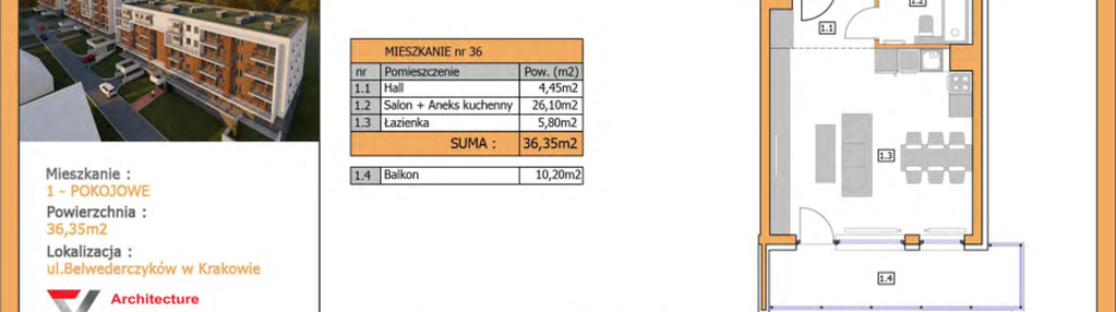 Mieszkanie w inwestycji: Weduta Krakowa