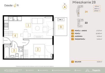 Mieszkanie w inwestycji: Osiedle Fi bud. 22, 24
