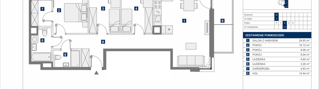 Mieszkanie w inwestycji: Mokotów Sportowy 1.1B