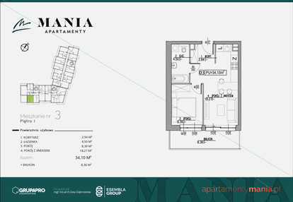 Mieszkanie w inwestycji: MANIA Apartamenty