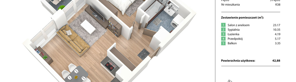 Mieszkanie w inwestycji: Nowe Żerniki Bieńkowskiego etap II