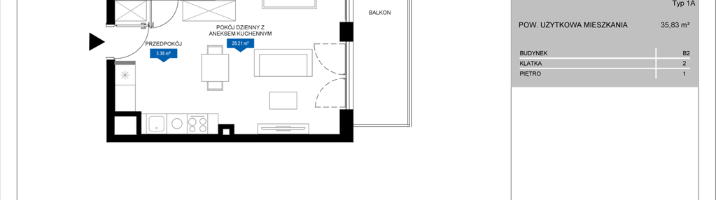 Mieszkanie w inwestycji: Flow - bud. B2 A i bud. B2 B