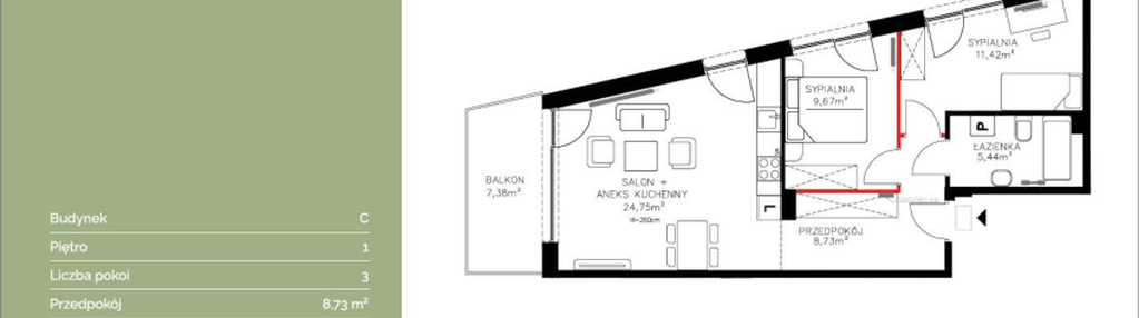 Mieszkanie w inwestycji: Stawowa Residence - etap V