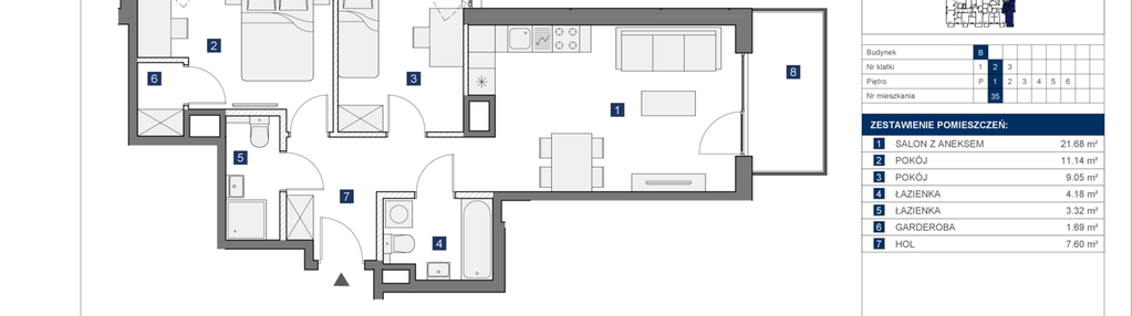 Mieszkanie w inwestycji: Osiedle Bokserska 71 Etap 2 Faza 2