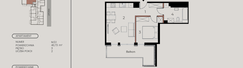 Mieszkanie w inwestycji: Lipowa 43