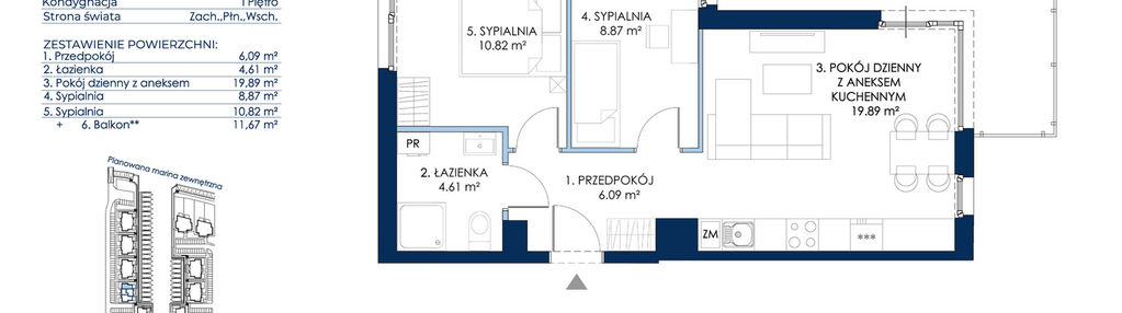 Mieszkanie w inwestycji: Sol Marina etap III