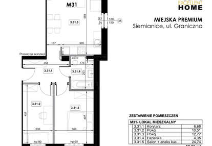 Mieszkanie w inwestycji: Miejska Premium