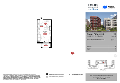 Mieszkanie w inwestycji: Modern Mokotów etap 1 budynek A, B1 i B2