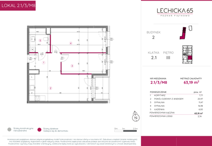 Mieszkanie w inwestycji: Lechicka 65