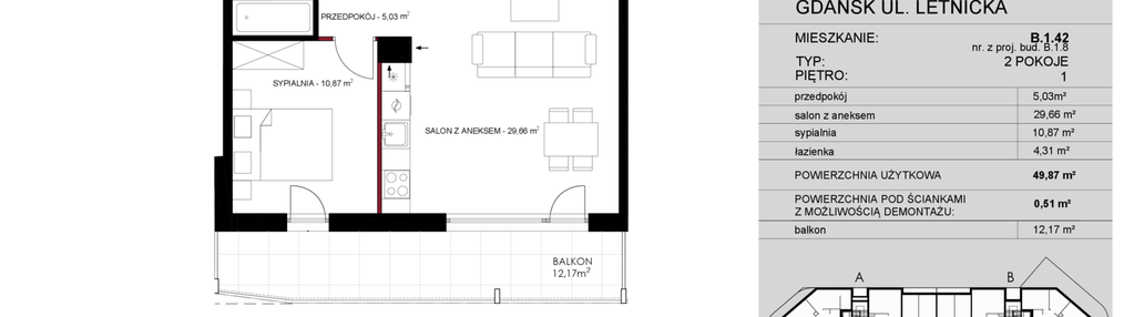 Mieszkanie w inwestycji: Letnicka Residence