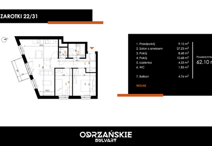 Mieszkanie w inwestycji: Odrzańskie Bulvary