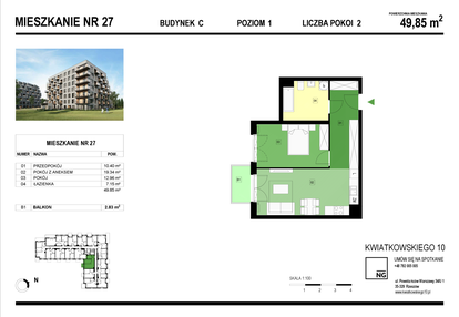Mieszkanie w inwestycji: Panorama Kwiatkowskiego River II