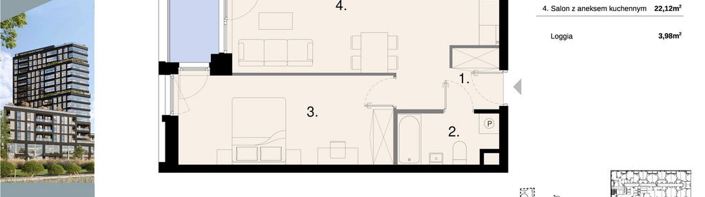 Mieszkanie w inwestycji: Sky Trust etap II - apartamenty inwestycyjne 23% VAT PRS