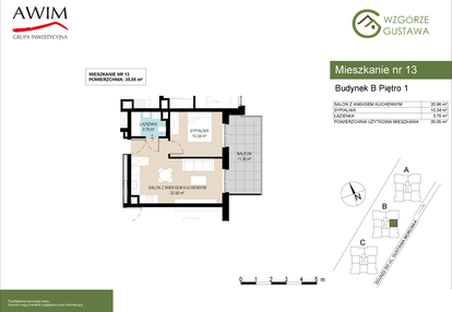 Mieszkanie w inwestycji: Wzgórze Gustawa
