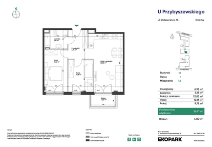 Mieszkanie w inwestycji: U Przybyszewskiego etap 4