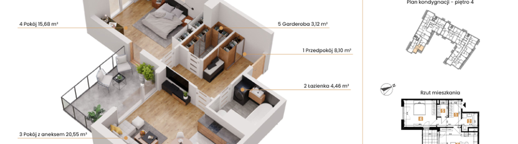 Mieszkanie w inwestycji: Rondo Ceglana etap II