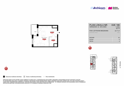 Mieszkanie w inwestycji: Modern Mokotów etap 4, budynek D1 i D2